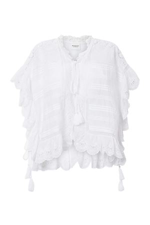 Maglia In Stile Caftano Payton In Cotone E Pizzo Floreale MARANT ÉTOILE | HT0768FAD1J05E20WH
